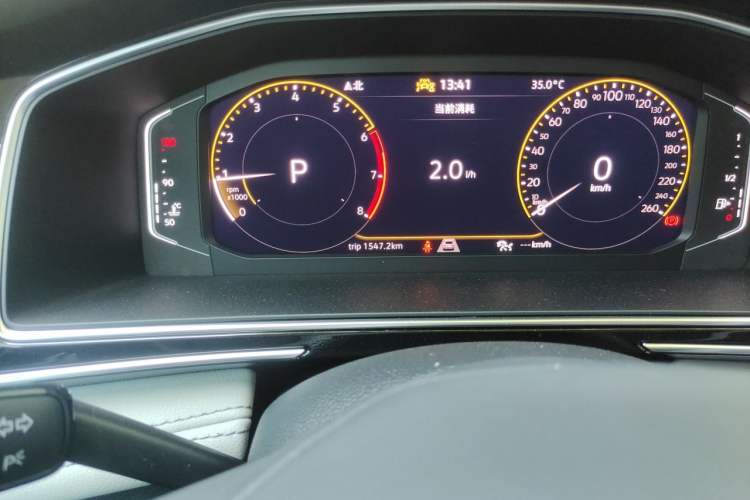 Used Volkswagen Tiguan L 2025 Model, Outstanding Version, 300TSI Automatic Two-Wheel Drive Longteng Edition Odometer Close Up