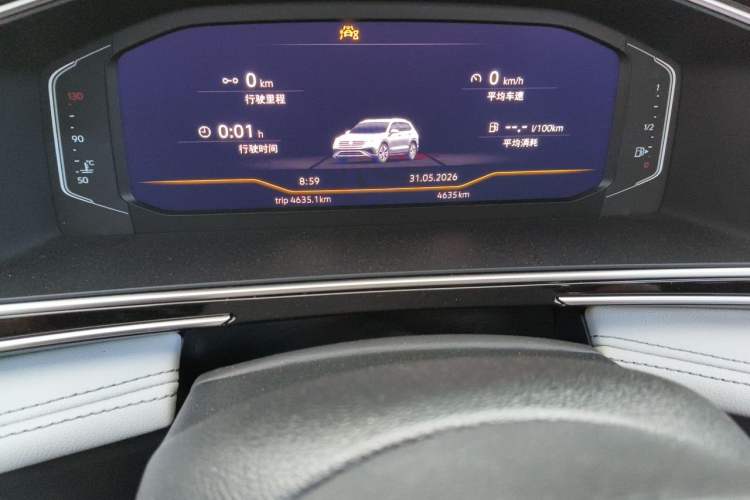 Used Volkswagen Tiguan L 2025 Model, Outstanding Version, 300TSI Automatic Two-Wheel Drive Longteng Edition Odometer Close Up