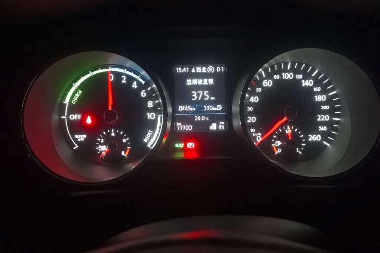 Used Volkswagen Tiguan L New Energy 2019 430 PHEV Hybrid Flagship Model Odometer Close Up