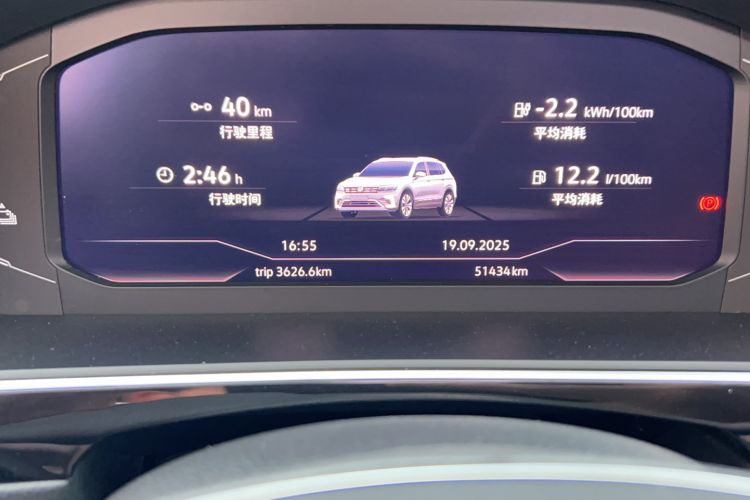 Used Volkswagen Tiguan L New Energy 2020 430 PHEV Plug-in Hybrid Flagship Edition Odometer Close Up