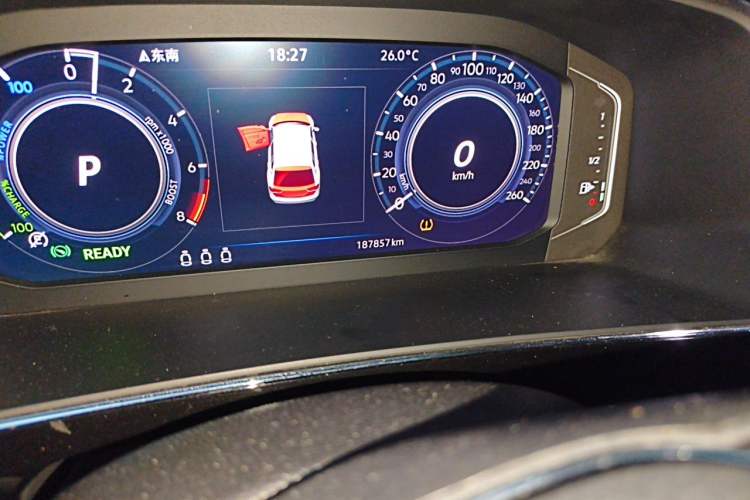 Used Volkswagen Tiguan L New Energy 2020 430 PHEV Plug-in Hybrid Prestige Edition Odometer Close Up