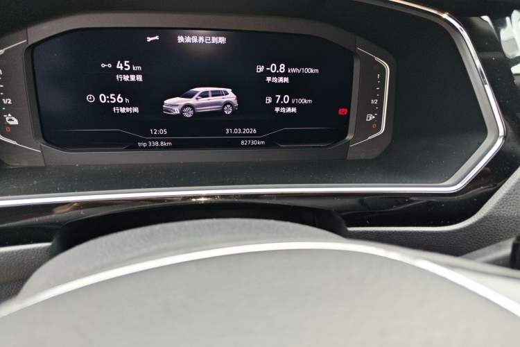 Used Volkswagen Tiguan L New Energy 2021 430 PHEV Plug-in Hybrid Prestige Edition Odometer Close Up