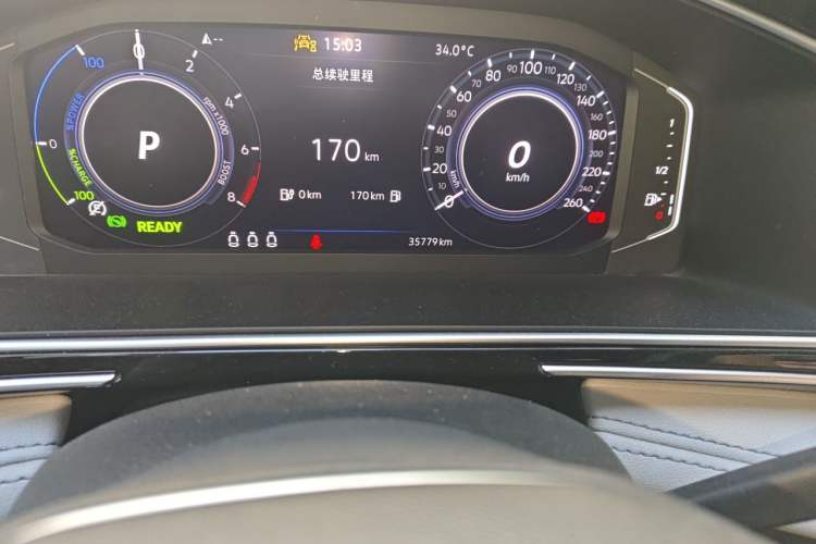 Used Volkswagen Tiguan L New Energy 2023 430 PHEV Plug-in Hybrid Prestige Edition Odometer Close Up