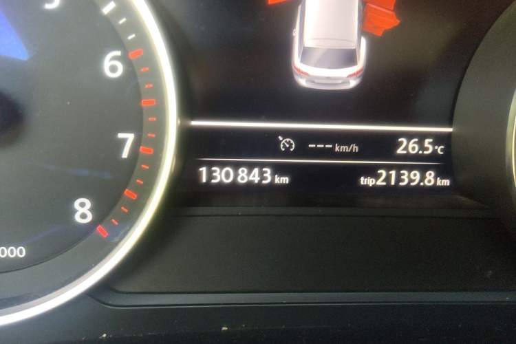 Used Volkswagen Touareg 2016 3.0 TSI Ignis Edition Odometer Close Up