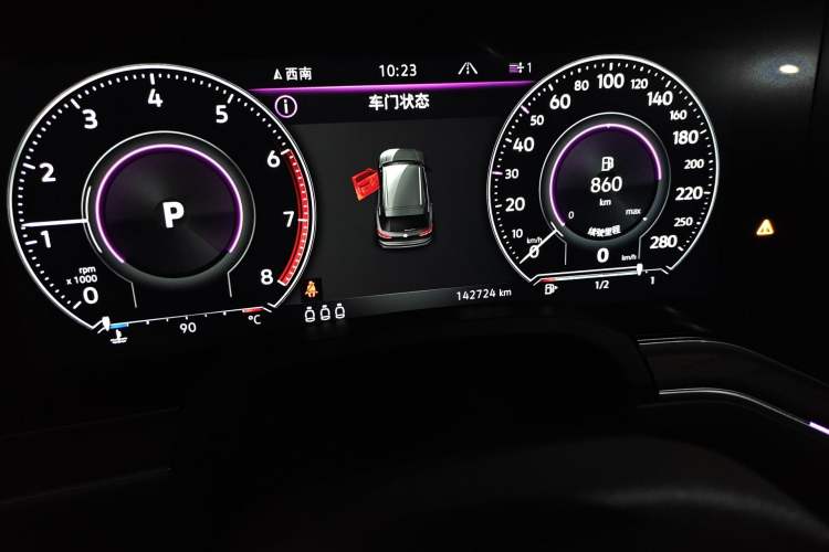 Used Volkswagen Touareg 2019 2.0TSI Ruiyi Edition China VI Standard Odometer Close Up