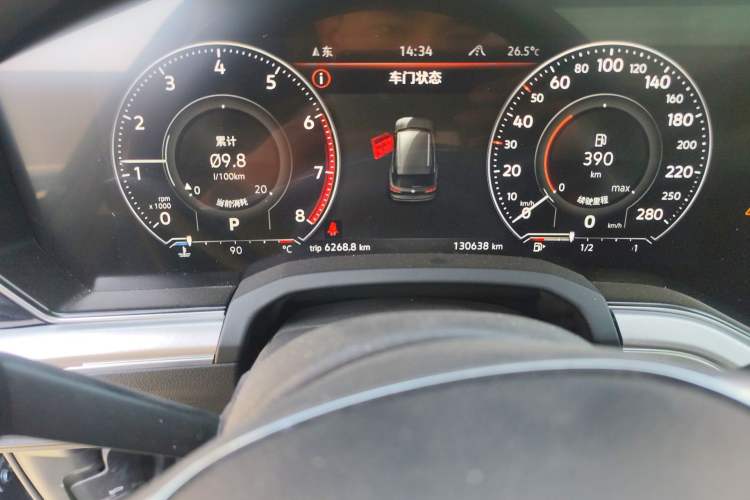 Used Volkswagen Touareg 2019 2.0TSI Ruiyi Edition China VI Standard Odometer Close Up