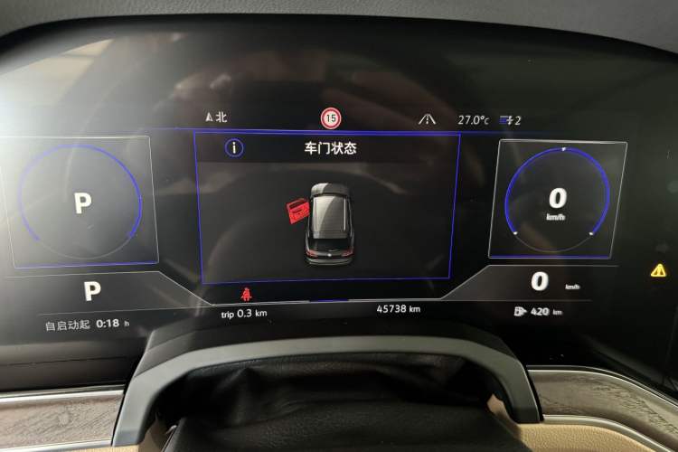 Used Volkswagen Touareg 2021 3.0 TSI Prestige Edition Odometer Close Up