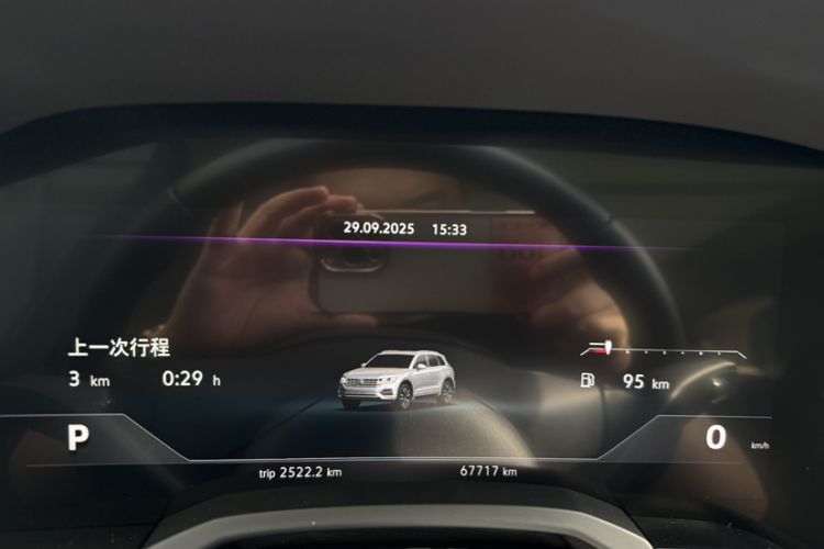 Used Volkswagen Touareg 2021 2.0 TSI RuiShang Edition Odometer Close Up