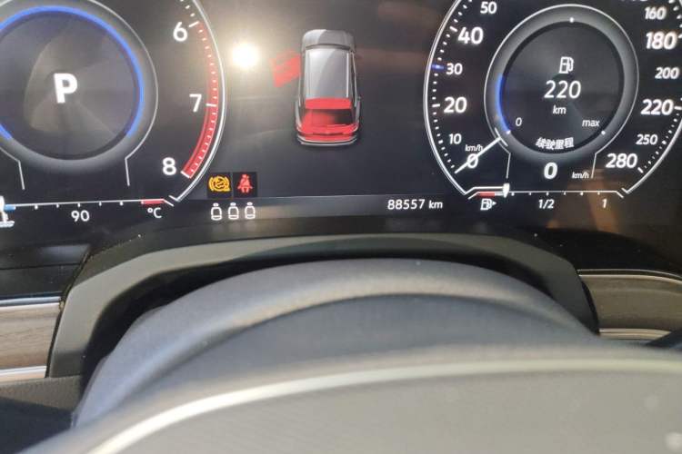 Used Volkswagen Touareg 2022 2.0 TSI RuiShang Edition Odometer Close Up