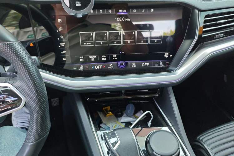 Used Volkswagen Touareg 2023 3.0 TSI Luxury Edition Obsidian Black Sport Package Audio And AC Panel