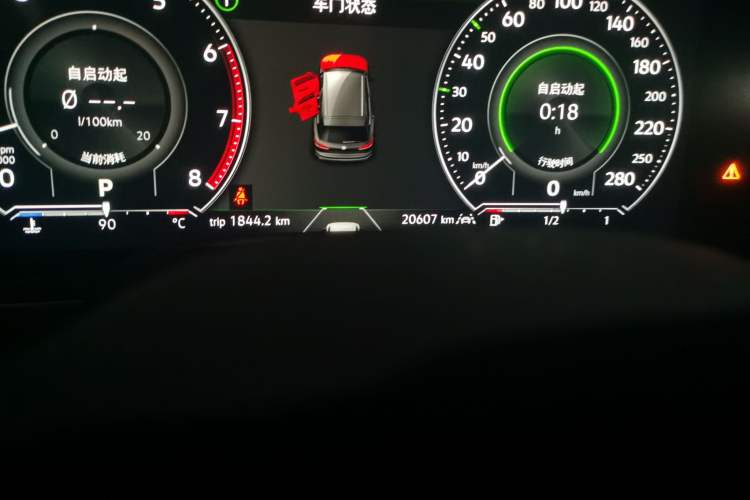 Used Volkswagen Touareg 2023 3.0 TSI Luxury Edition Obsidian Black Sport Package Odometer Close Up