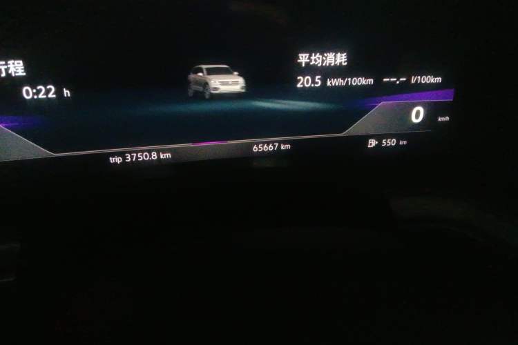 Used Volkswagen Touareg New Energy 2021 eHybrid Odometer Close Up