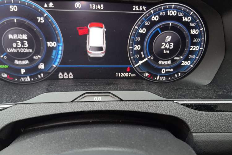 Used Volkswagen Variant New Energy 2019 GTE model Odometer Close Up