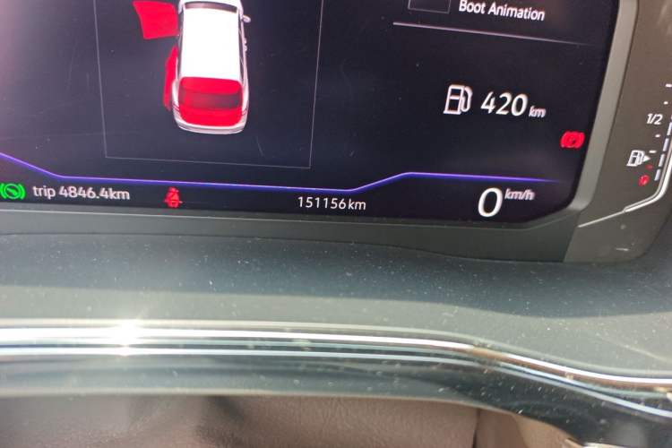 Used Volkswagen Viloran 2020 380TSI Prestige Edition Odometer Close Up