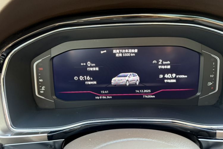 Used Volkswagen Viloran 2020 380TSI Prestige Edition Odometer Close Up