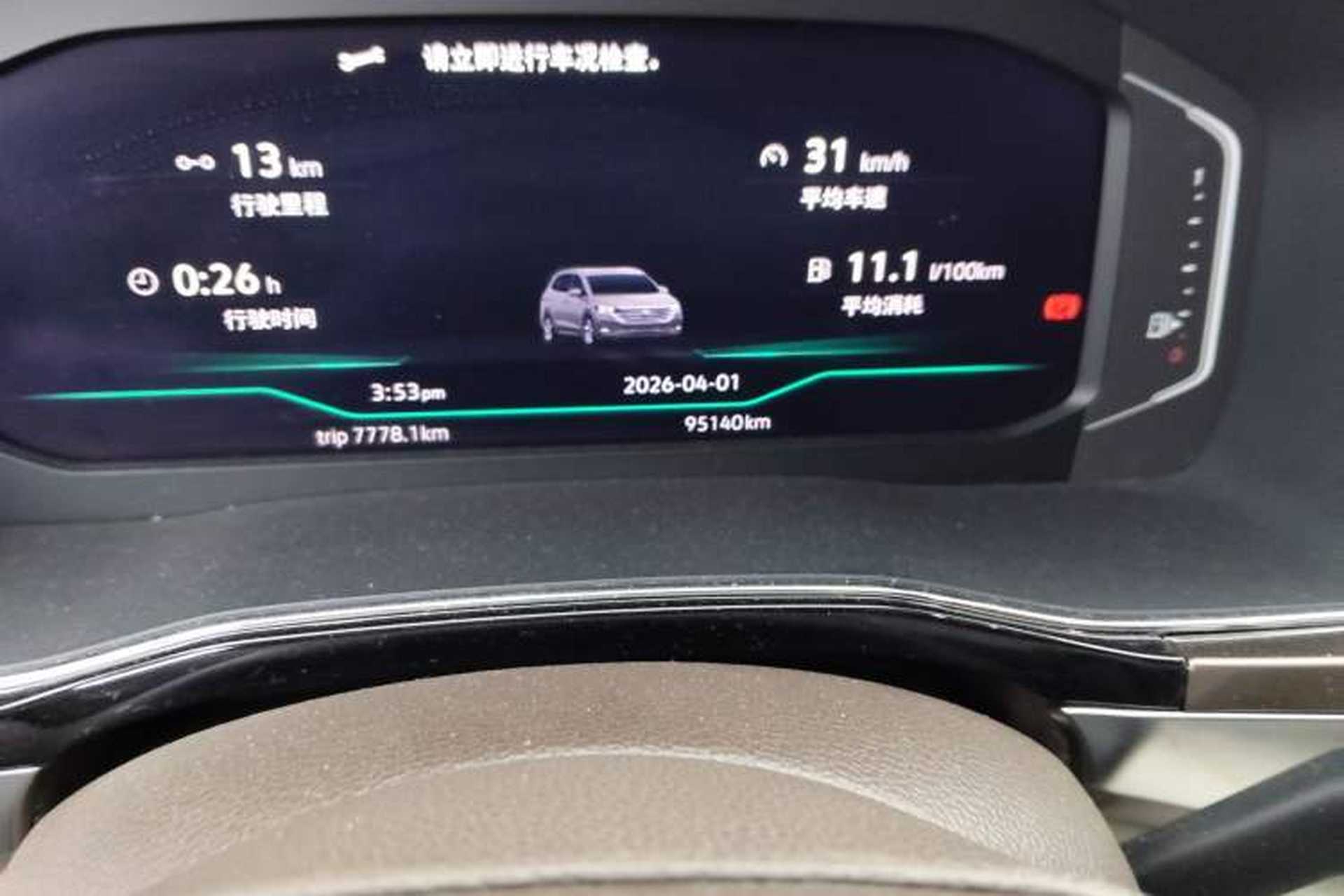 Used Volkswagen Viloran 2020 380TSI Prestige Edition Odometer Close Up