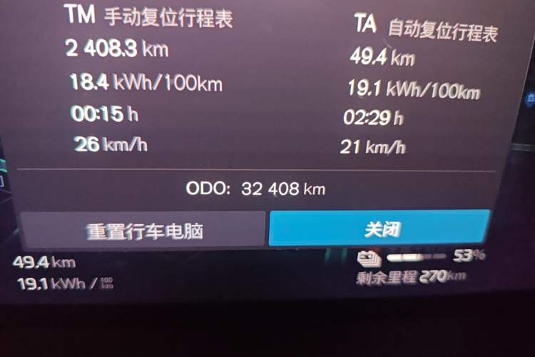 Used Volvo C40 2022 Long-Range PRO Version Odometer Close Up