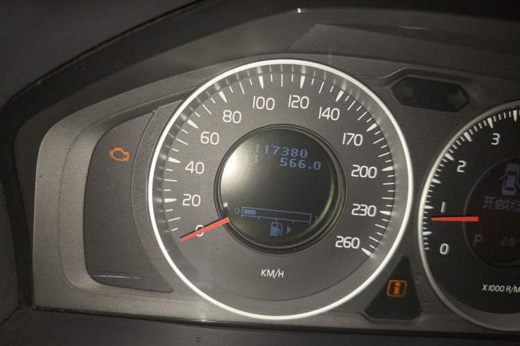 Used Volvo S60 2012 T5 Prestige Edition Odometer Close Up