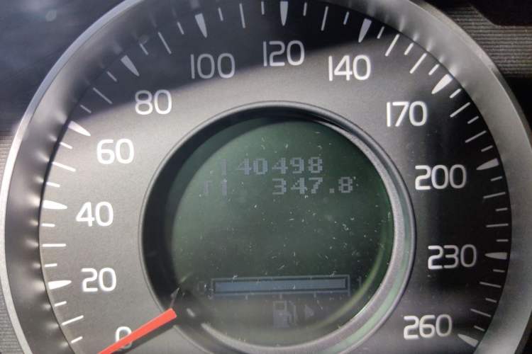 Used Volvo S60 2013 T5 Comfort Edition Odometer Close Up