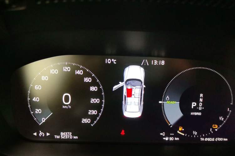 Used Volvo S60 New Energy 2021 T8 E-Drive Hybrid Four-Wheel Drive Smart Luxury Edition Odometer Close Up