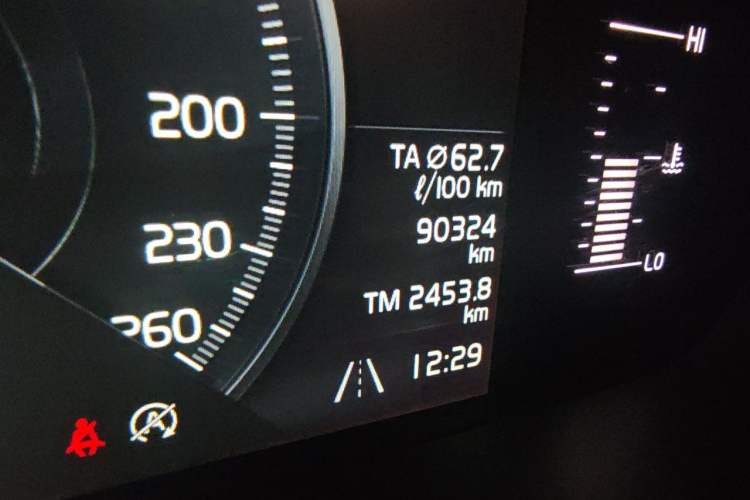 Used Volvo S90 2019 T5 Zhiyi Edition Odometer Close Up