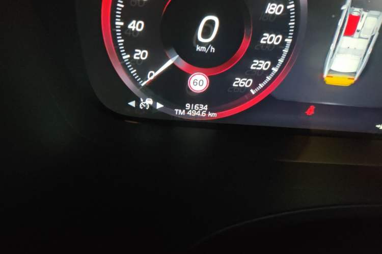 Used Volvo S90 2021 B5 Zhiyuan Luxury Edition Odometer Close Up
