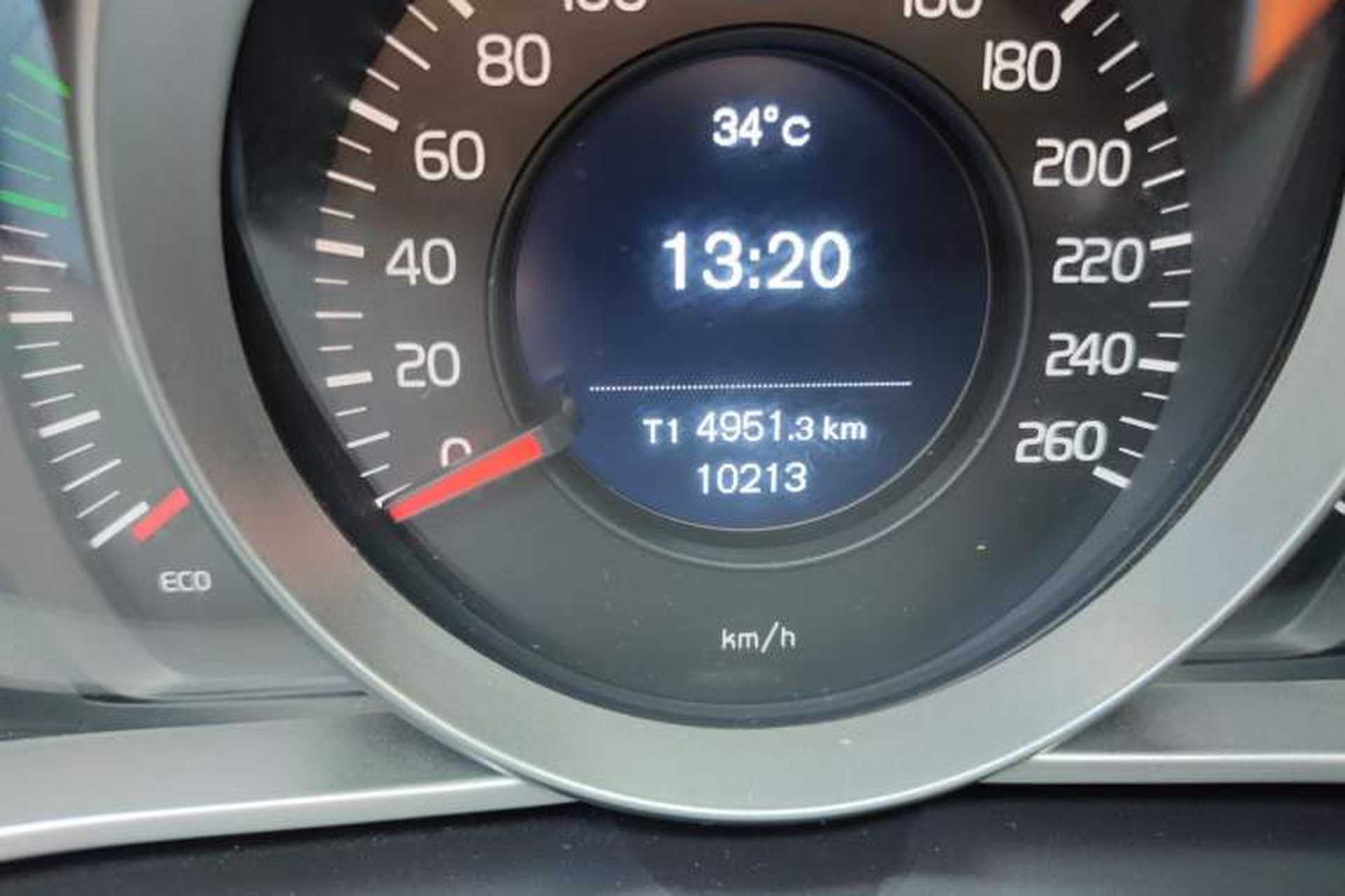 Used Volvo V40 2018 T3 Smart Edition Odometer Close Up