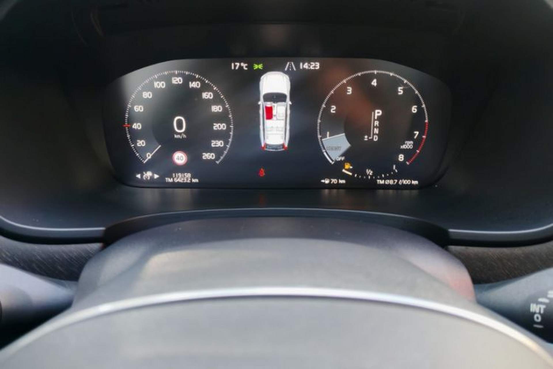 Used Volvo V90 2017 Cross Country T5 AWD Smart Range Edition Odometer Close Up