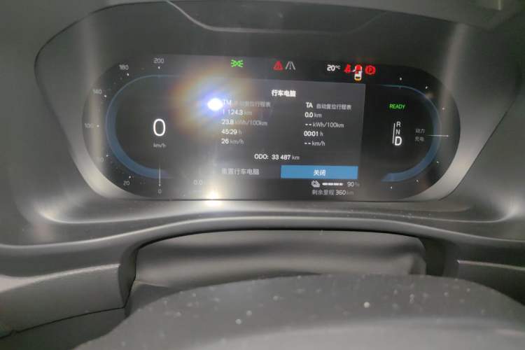 Used Volvo XC40 New Energy 2021 P8 Pure Electric All-Wheel Drive Smart Luxury Sport Edition Odometer Close Up