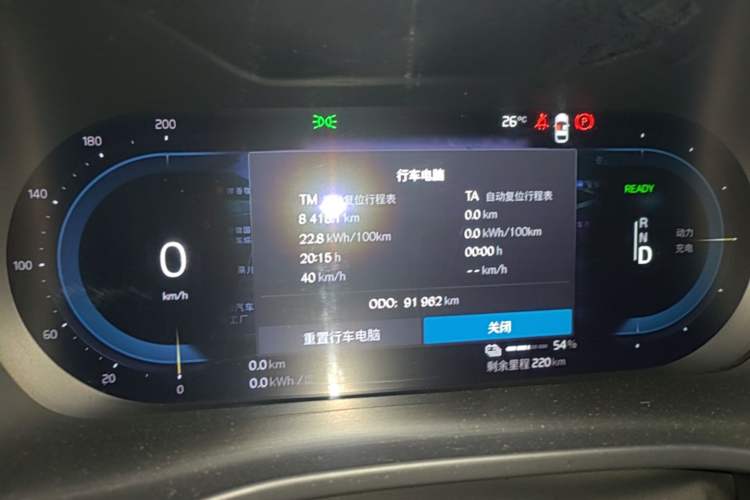 Used Volvo XC40 New Energy 2021 P8 Pure Electric All-Wheel Drive Smart Luxury Sport Edition Instrument Cluster