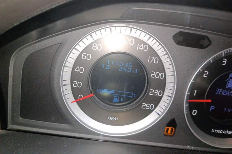 Used Volvo XC60 2009 T6 AWD Prestige Edition Odometer Close Up