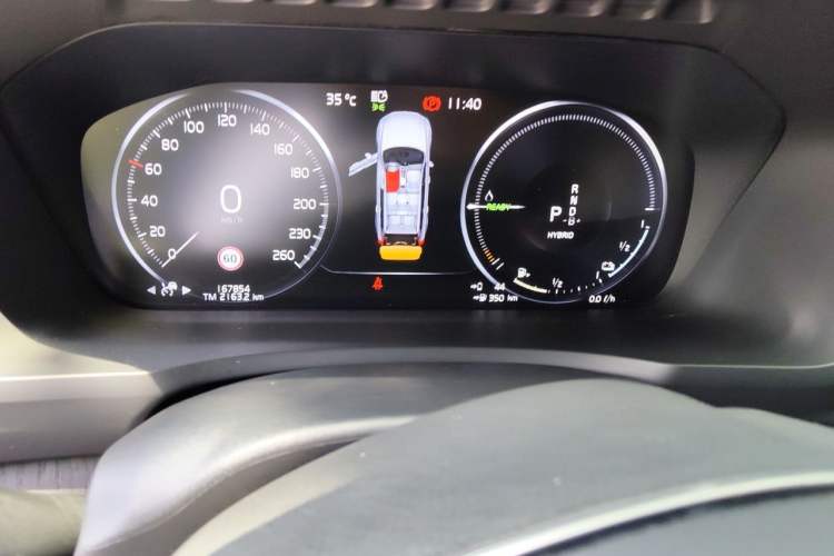 Used Volvo XC90 New Energy 2021 E-Drive Hybrid T8 Luxury Flagship 7-Seater Odometer Close Up