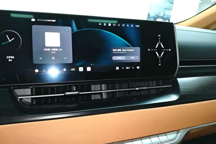Used Wey Gaoshan 2023 Four-Wheel-Drive Executive Extended Version Audio And AC Panel
