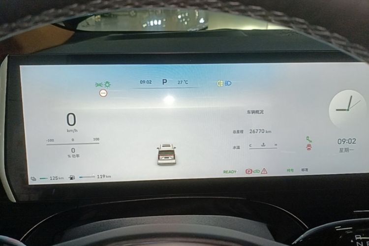 Used Wey Gaoshan 2023 Four-Wheel-Drive Executive Extended Version Odometer Close Up