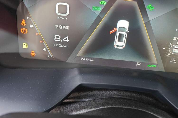 Used Wey P8 2018 2.0T Flagship Model Odometer Close Up