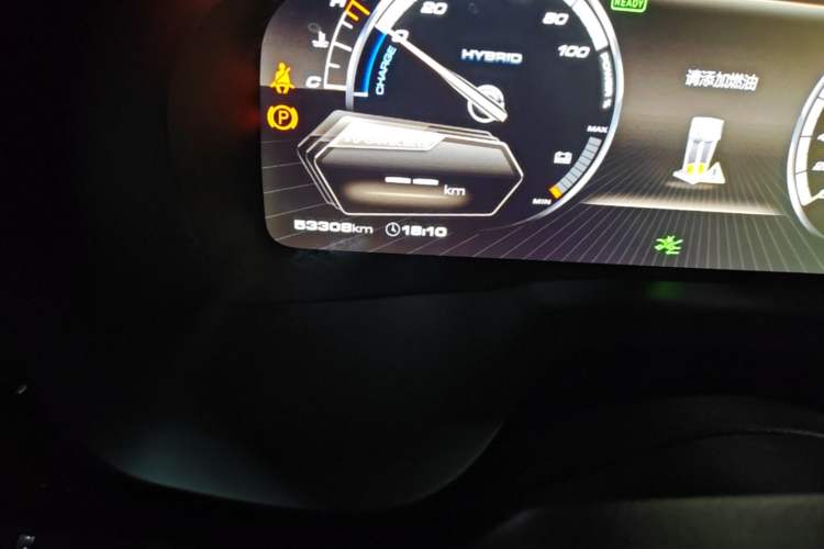 Used Wey P8 2018 2.0T Flagship Model Odometer Close Up