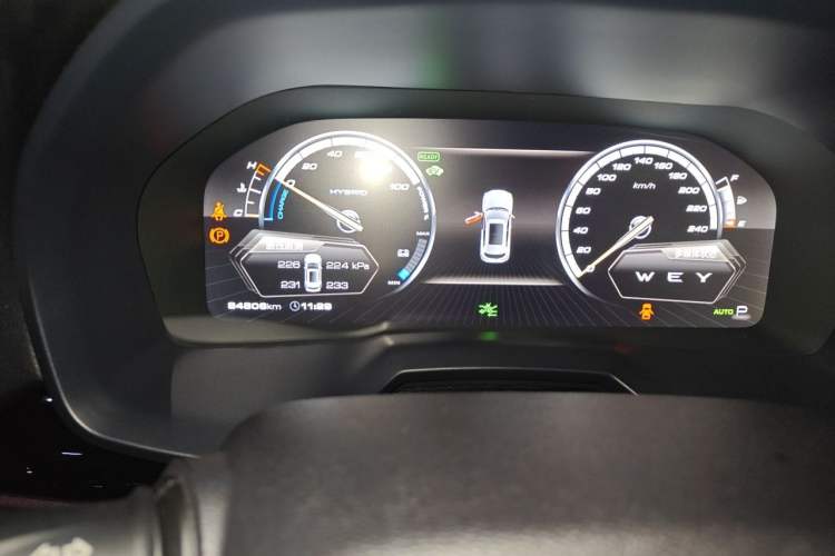 Used Wey P8 2018 2.0T Flagship Model Odometer Close Up