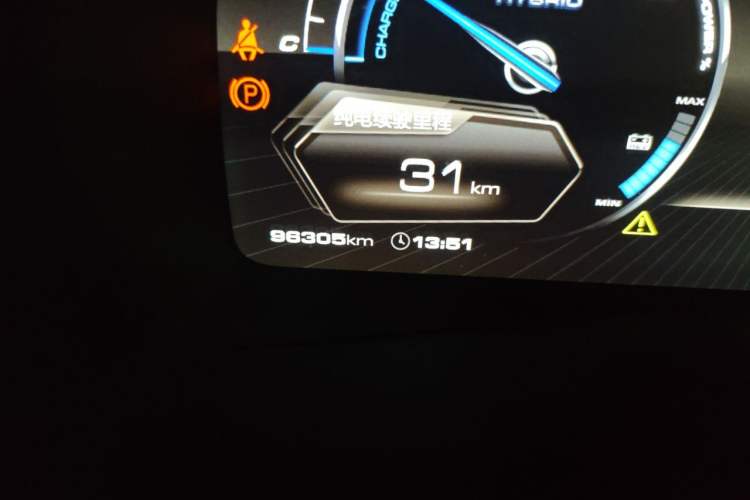Used Wey P8 2018 2.0T Flagship Model Odometer Close Up