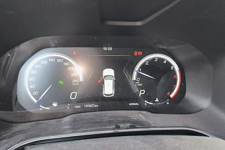 Used Wey VV5 2017 2.0T Flagship Edition Odometer Close Up