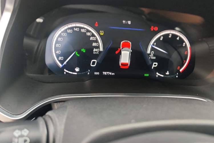 Used Wey VV5 2017 2.0T Flagship Edition Odometer Close Up