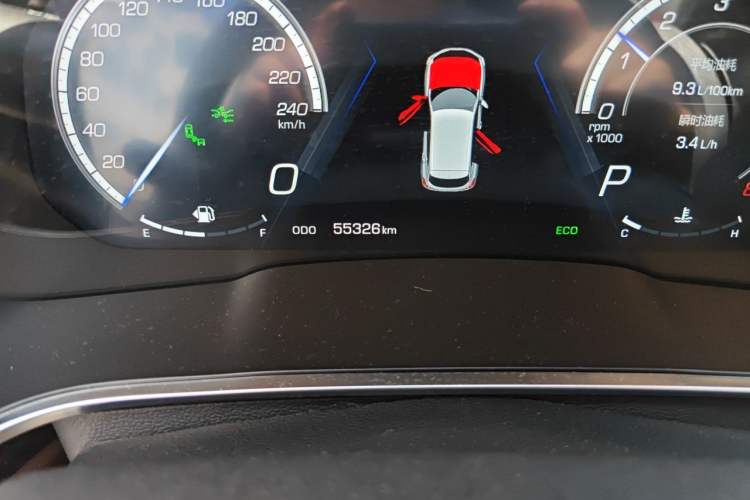Used Wey VV5 2017 2.0T Flagship Edition Odometer Close Up