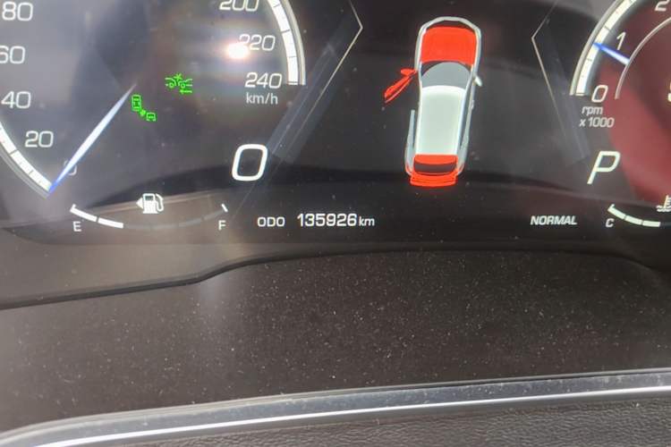 Used Wey VV5 2017 2.0T Flagship Edition Odometer Close Up
