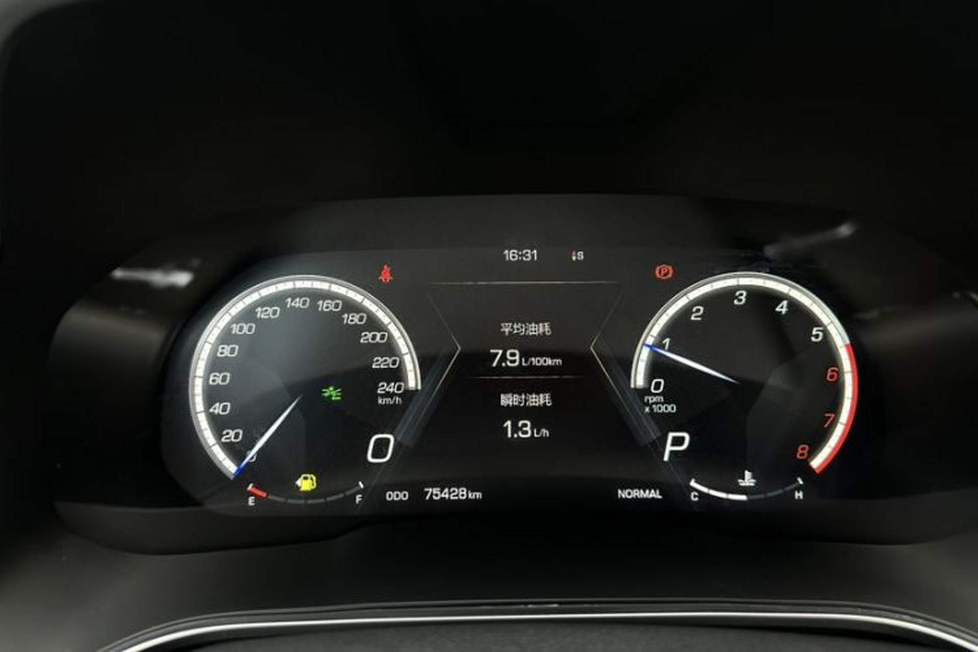 Used Wey VV5 2019 1.5T Two-Wheel Drive Smart Pioneer Odometer Close Up