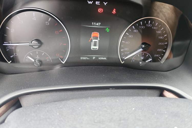 Used Wey VV5 2020 1.5T Two-Wheel Drive Color Pioneer Odometer Close Up