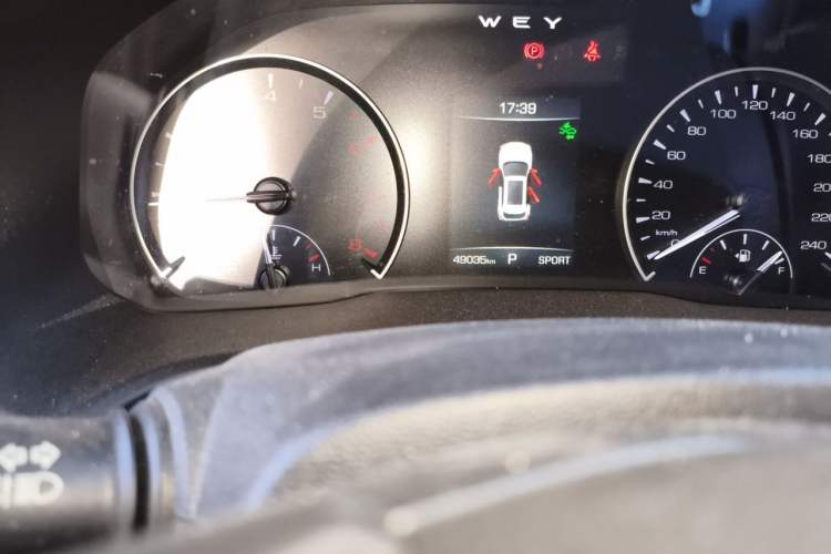 Used Wey VV5 2021 1.5T Two-Wheel Drive Color Pioneer Odometer Close Up
