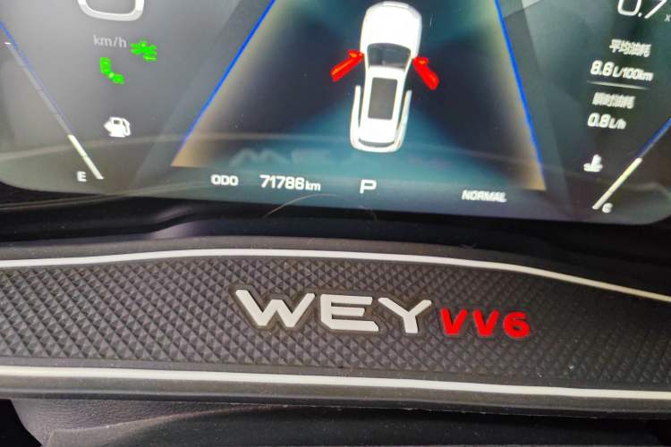 Used Wey VV6 2018 2.0T Two-Wheel Drive Flagship Version China V Standard Odometer Close Up