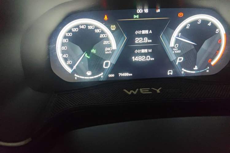 Used Wey VV6 2018 2.0T Four-Wheel Drive Flagship Version China V Standard Odometer Close Up