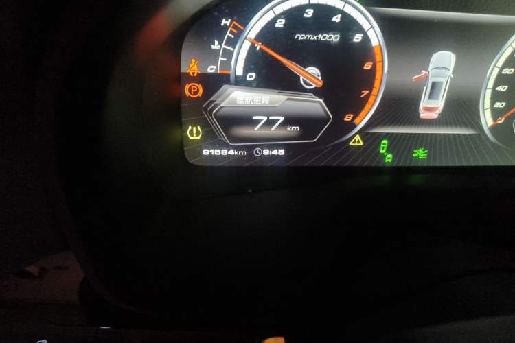 Used Wey VV7 2017 2.0T Flagship Model Odometer Close Up