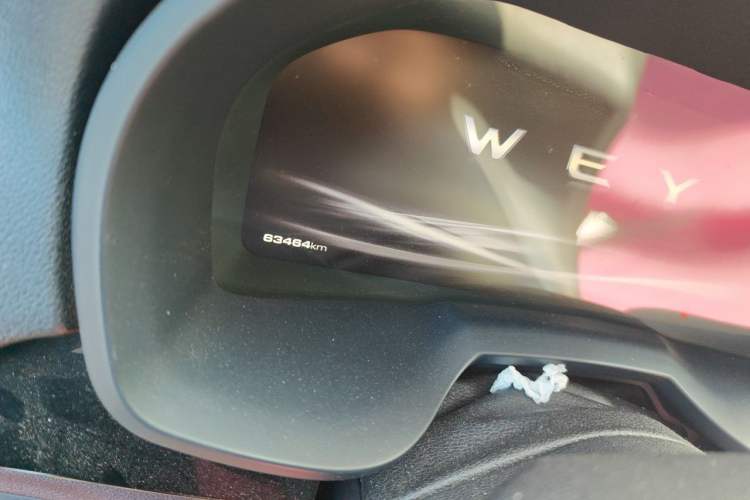 Used Wey VV7 2017 2.0T Flagship Model Odometer Close Up