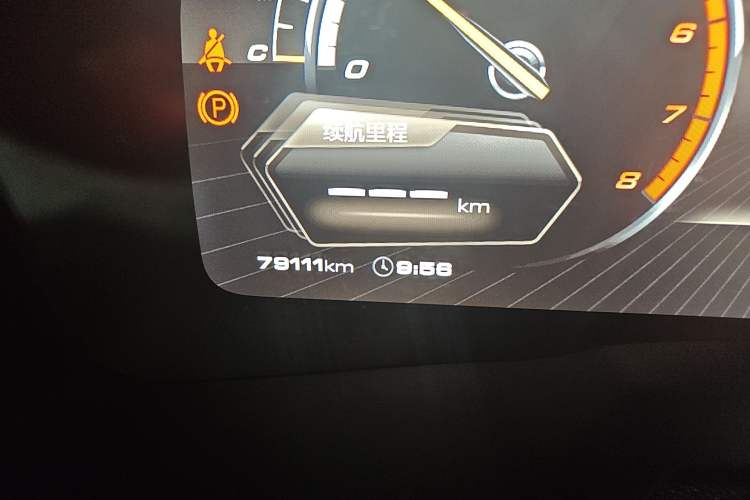 Used Wey VV7 2017 2.0T Flagship Model Odometer Close Up